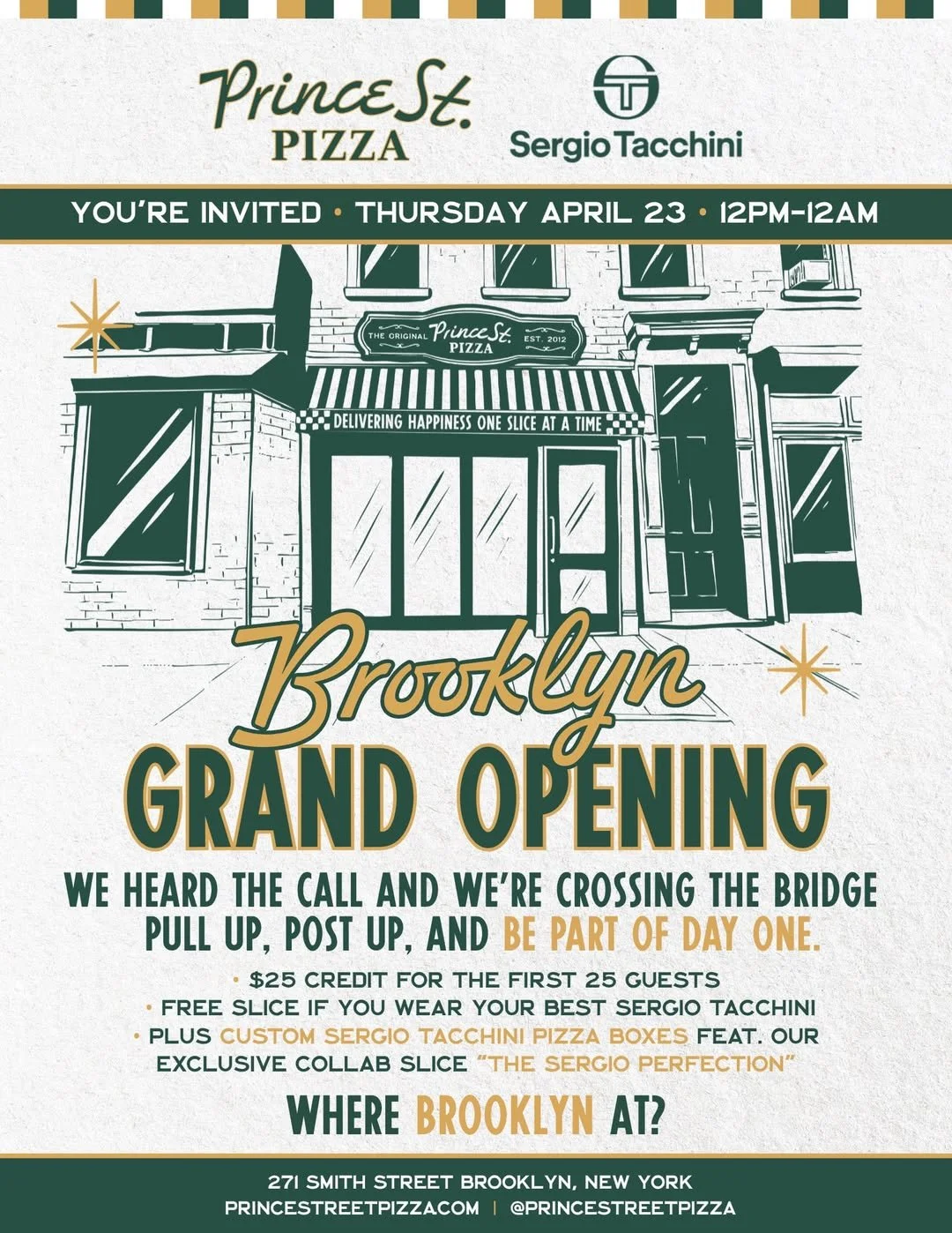 Prince Street Pizza Brooklyn Grand Opening