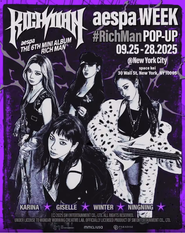 aespa Rich Man Pop-Up