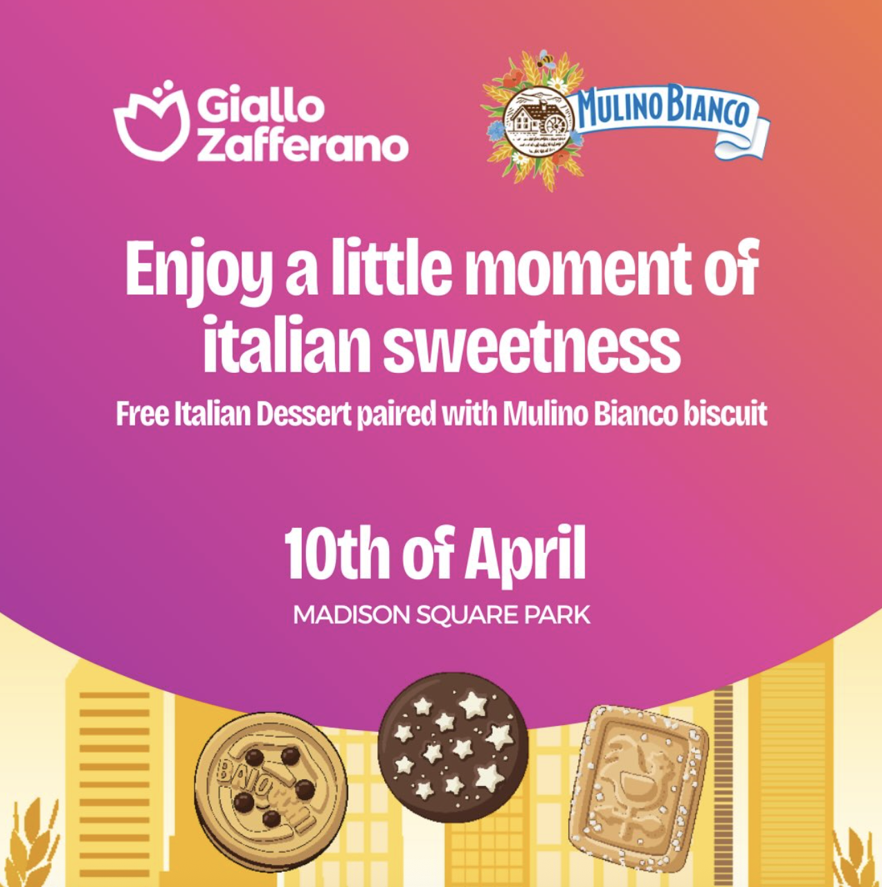 GialloZafferano x Mulino Bianco Italian Desserts Pop-Up