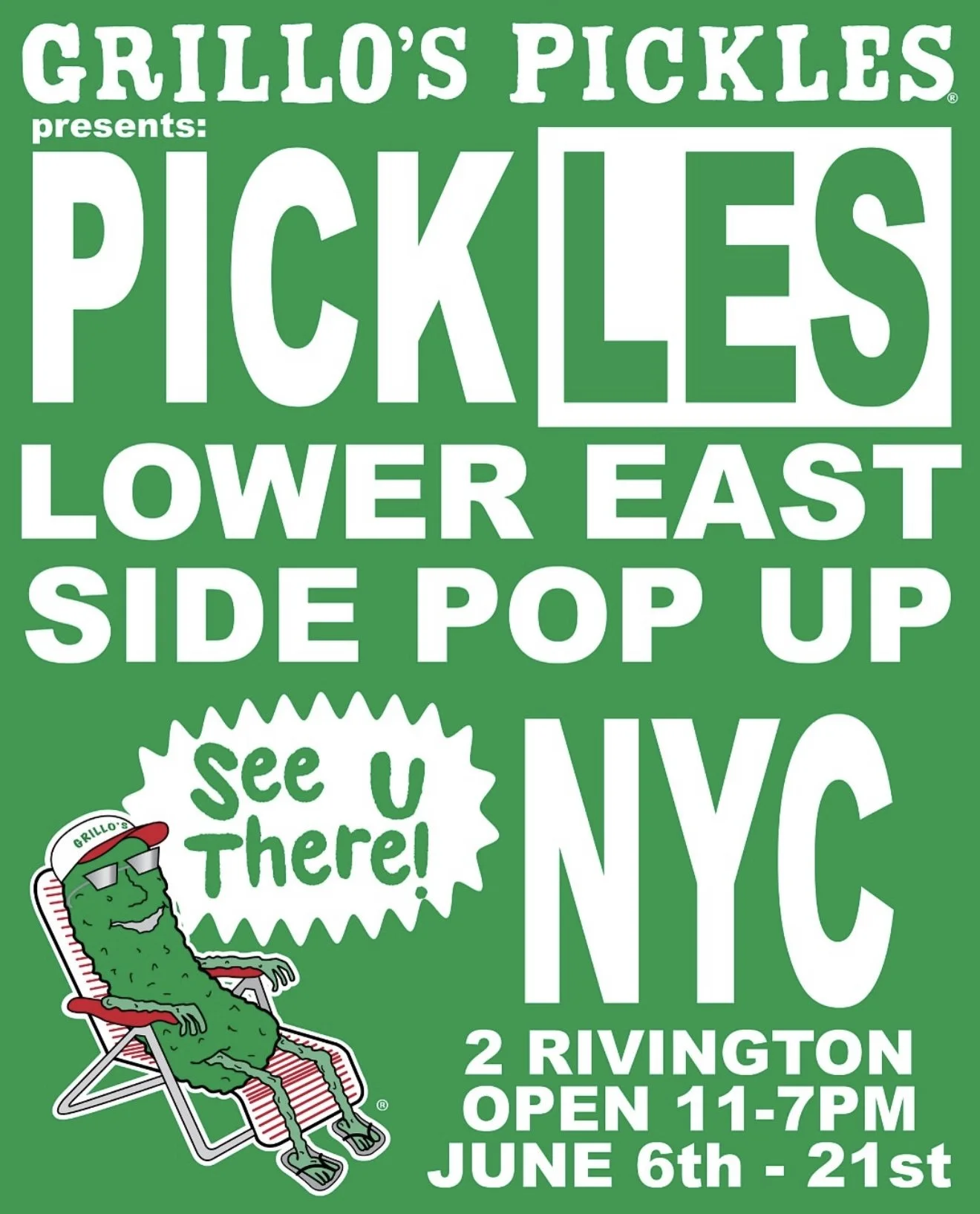 Grillo's Pickles PickLES NYC Pop-Up