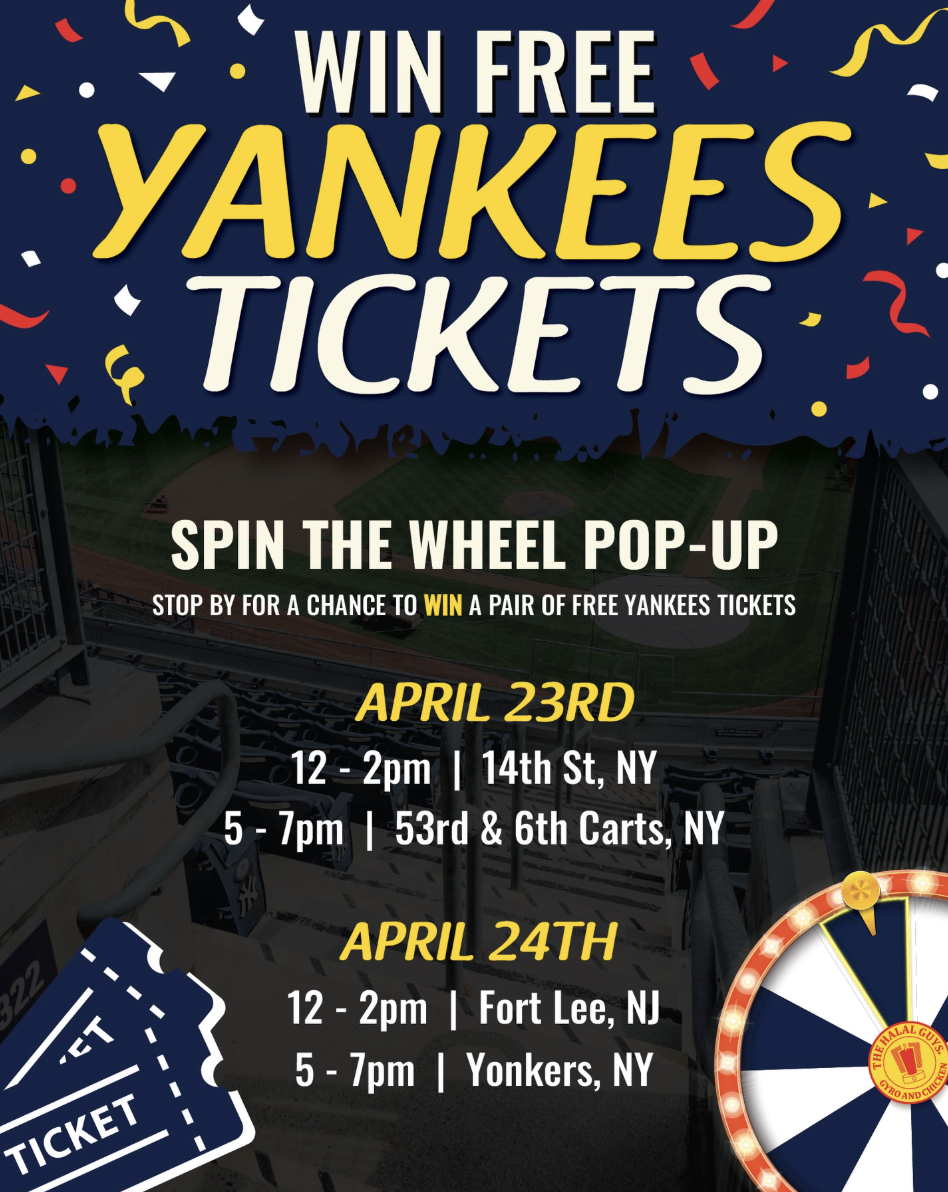 Halal Guys Free Yankees Tickets