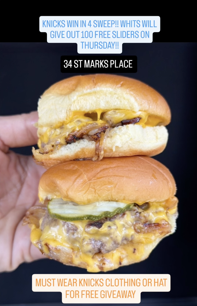 Whits NYC Free Sliders for Knicks Fans