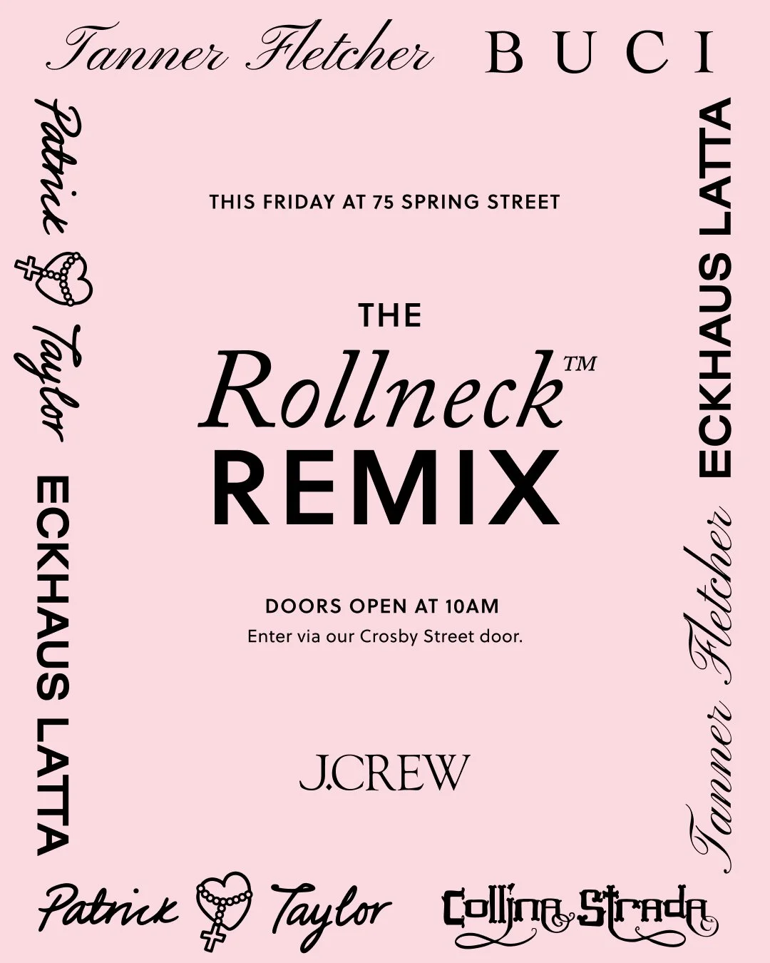 J.Crew The Rollneck Remix Pop-Up