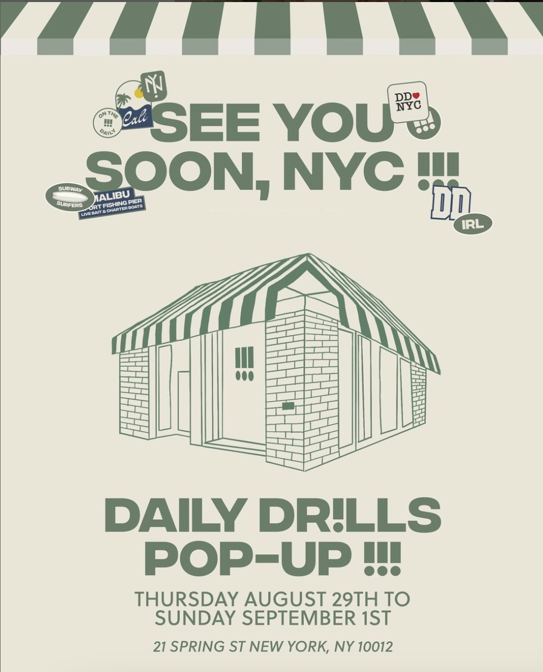 Daily Drills NYC Pop-Up