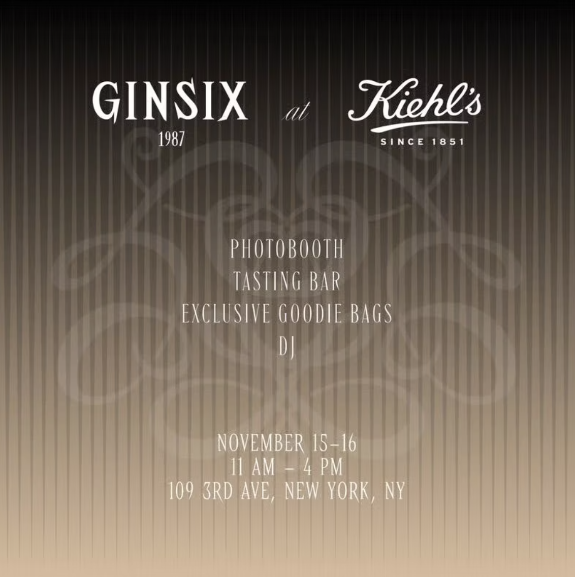 GINSIX Good Morning Pop-Up at Kiehl's