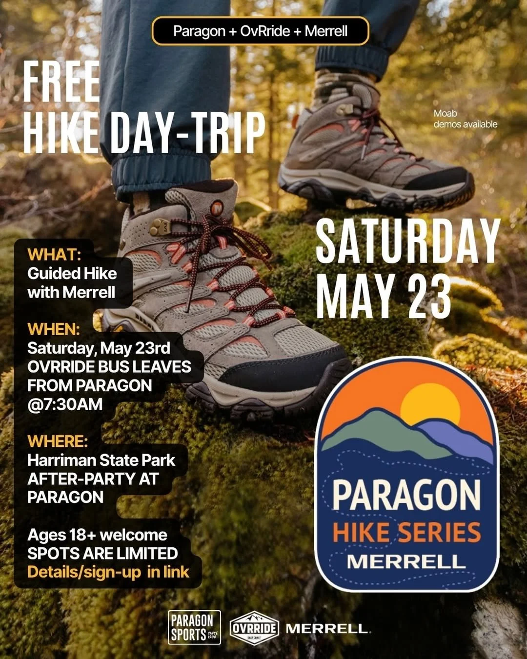 Paragon x OvrRide X Merrell Hike Series