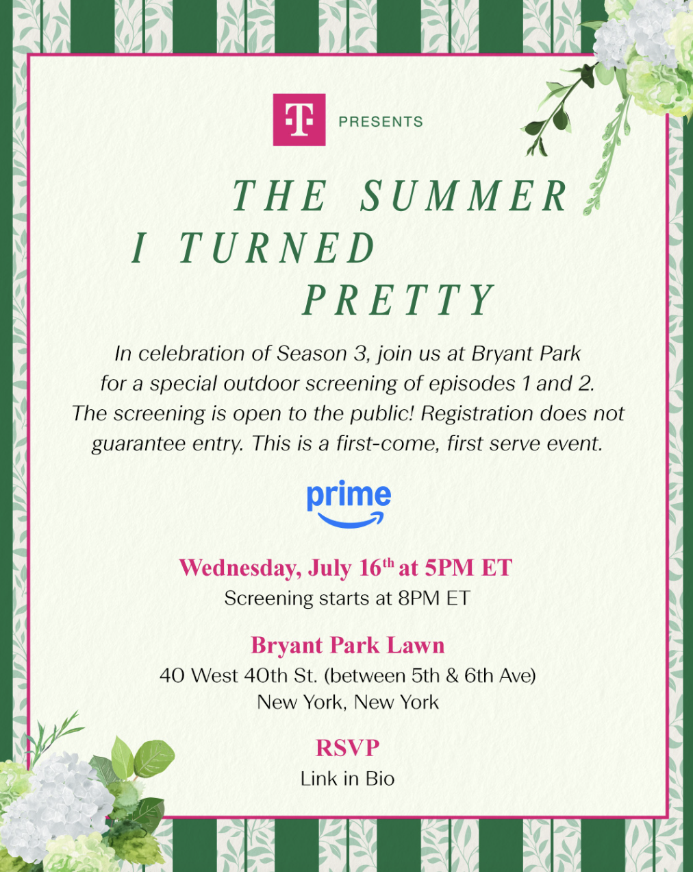 The Summer I Turned Pretty Season 3 Screening