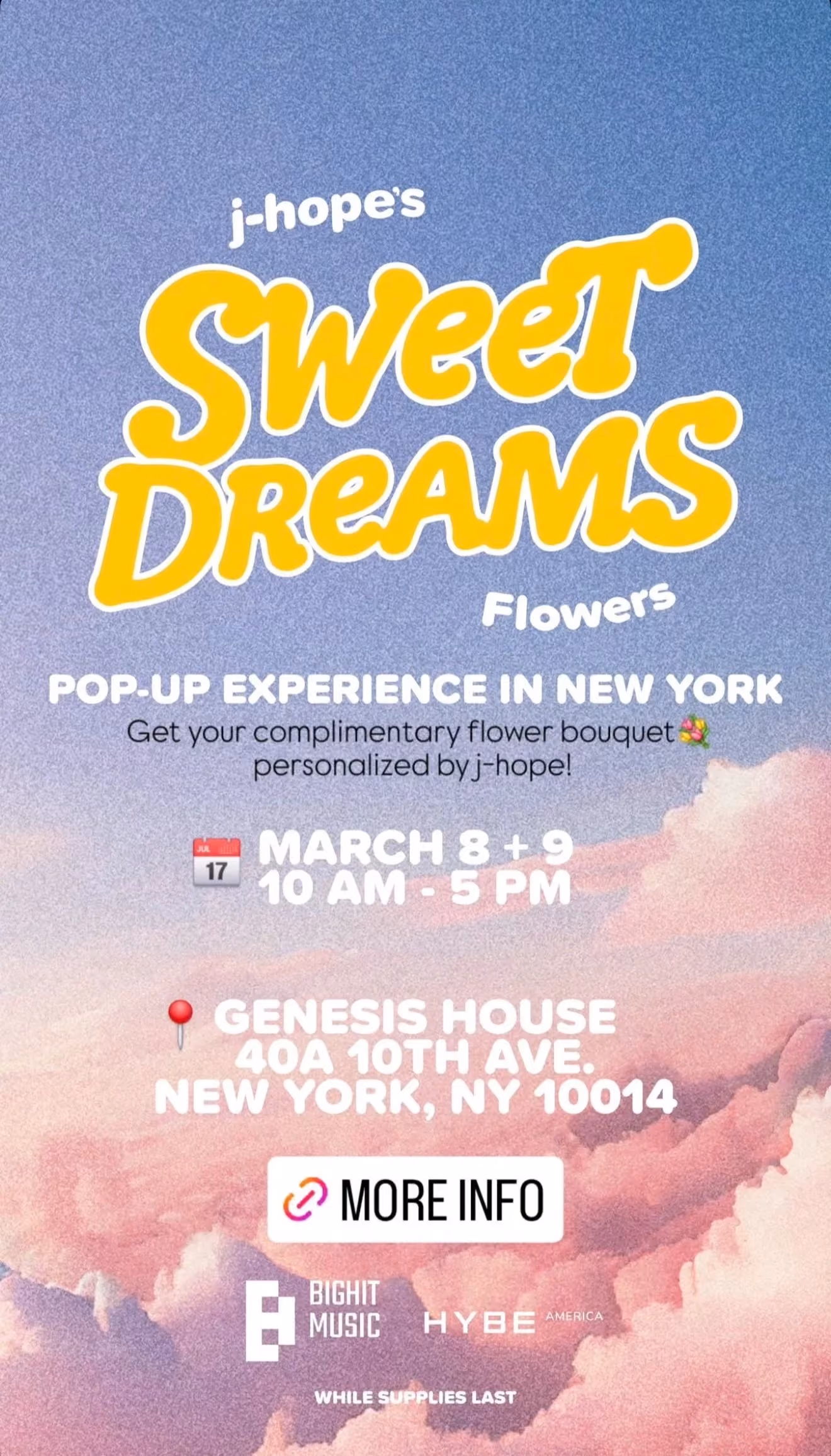 j-hope Sweet Dreams Flowers Pop-Up Experience