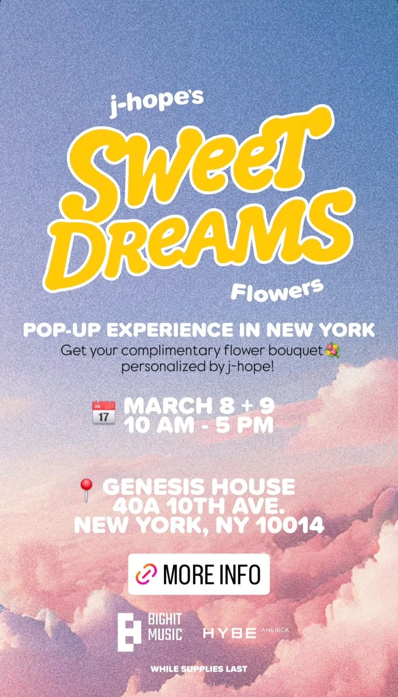 j-hope Sweet Dreams Flowers Pop-Up Experience