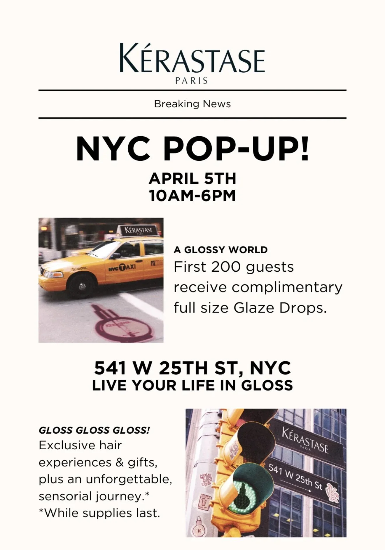 Kérastase Live Your Life in Gloss NYC Pop-Up