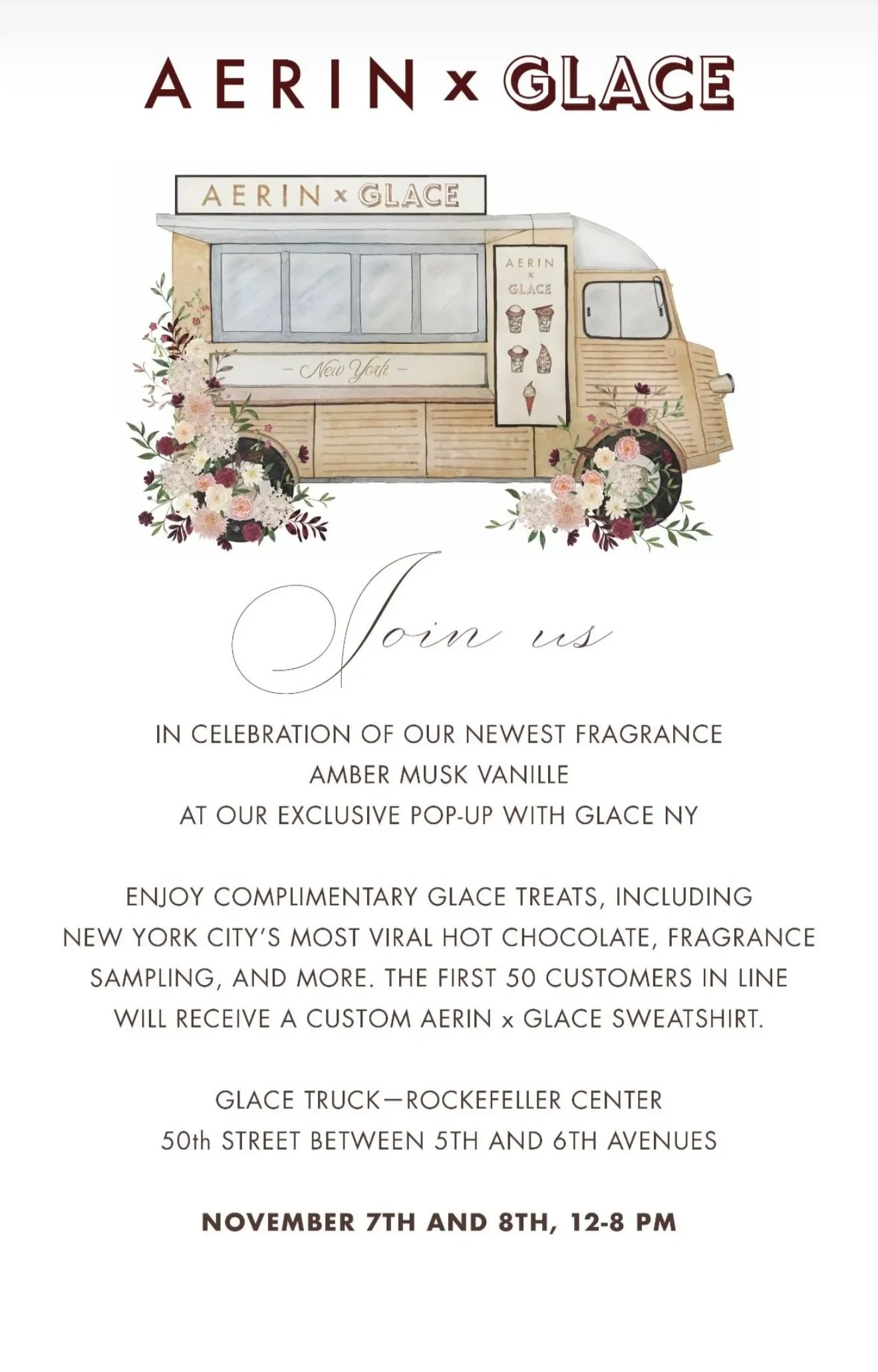 AERIN x GLACE Pop-Up