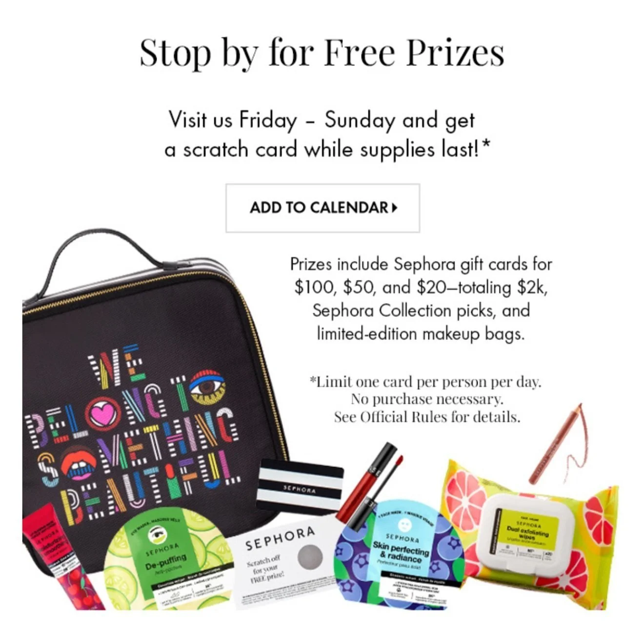 Sephora Flatiron Scratch Cards