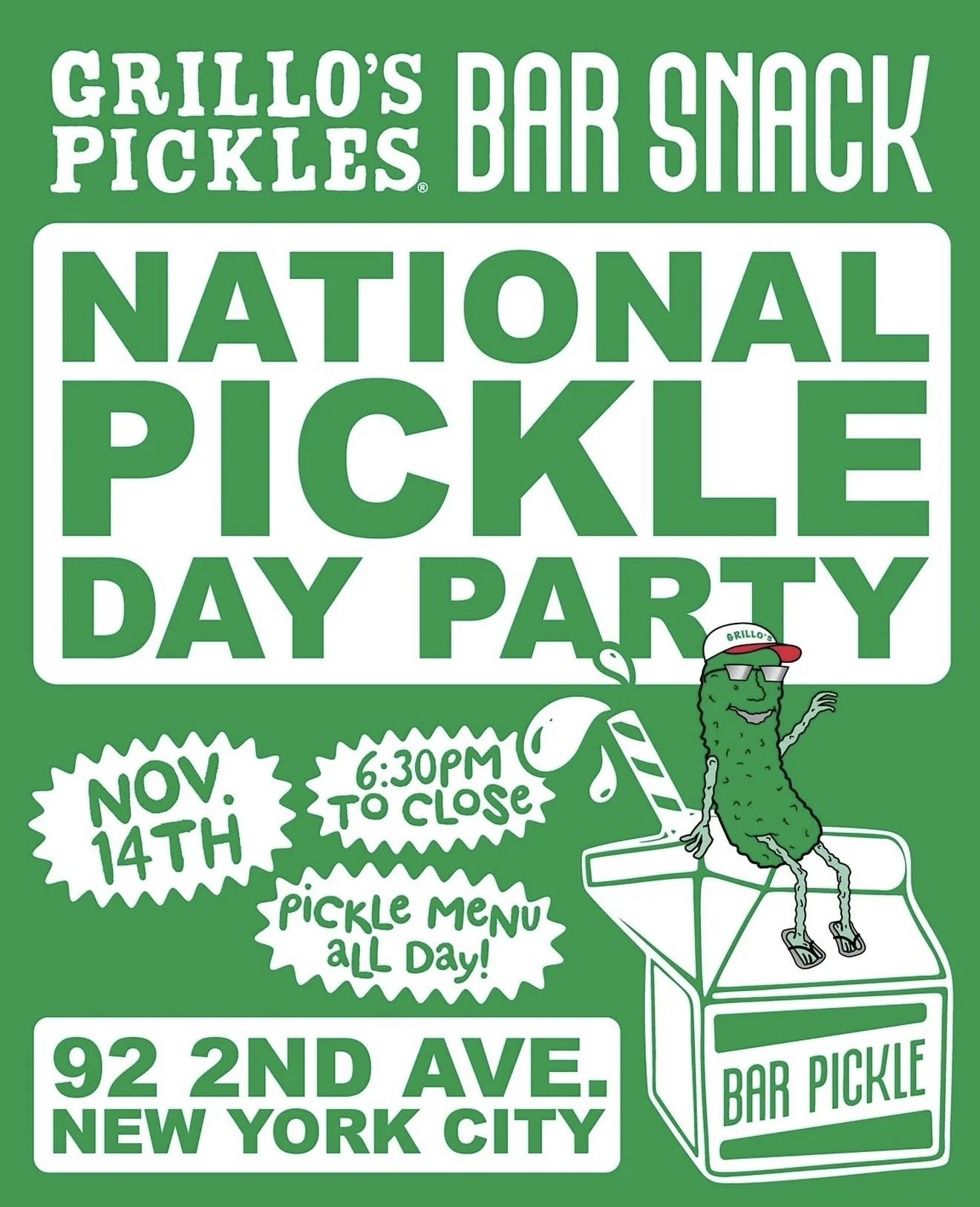 Grillo’s Pickles National Pickle Party