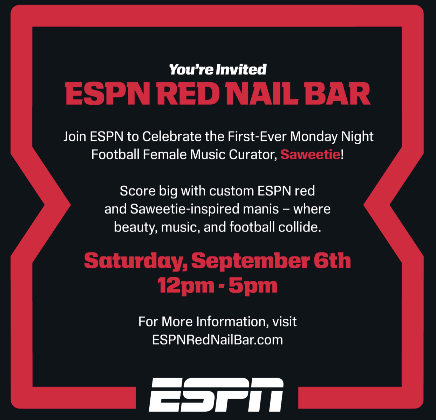 ESPN Red Nail Bar