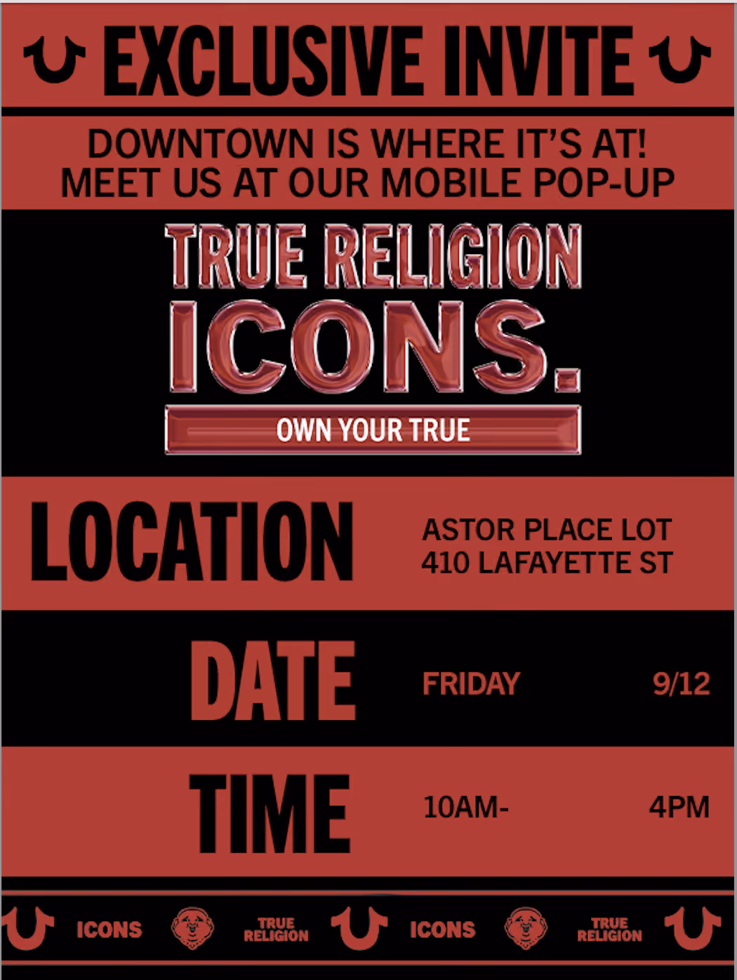 True Religion Own Your True Pop-Up Truck