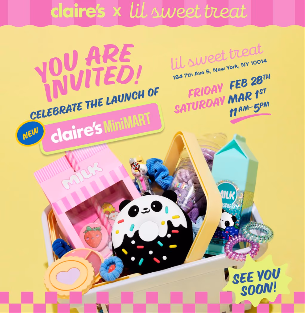 Claire’s x Lil Sweet Treat Pop-Up