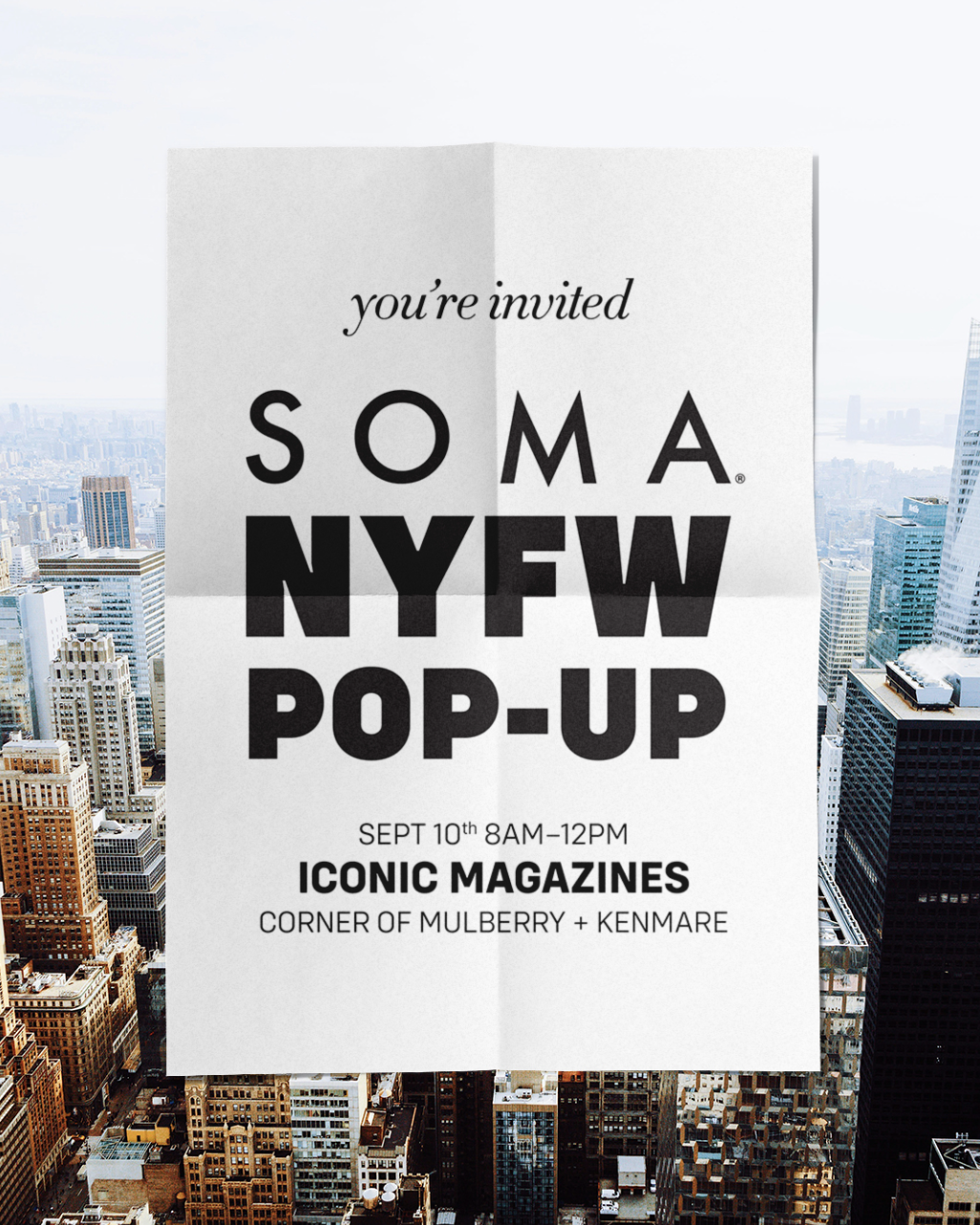 Soma NYFW Pop-Up + Sampling