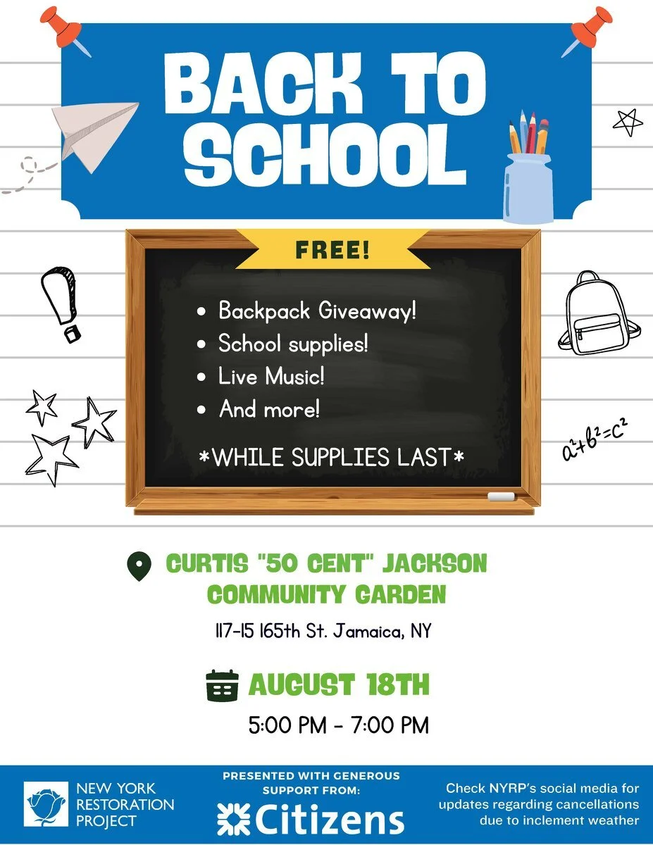NYRP Back to School Backpack Giveaways