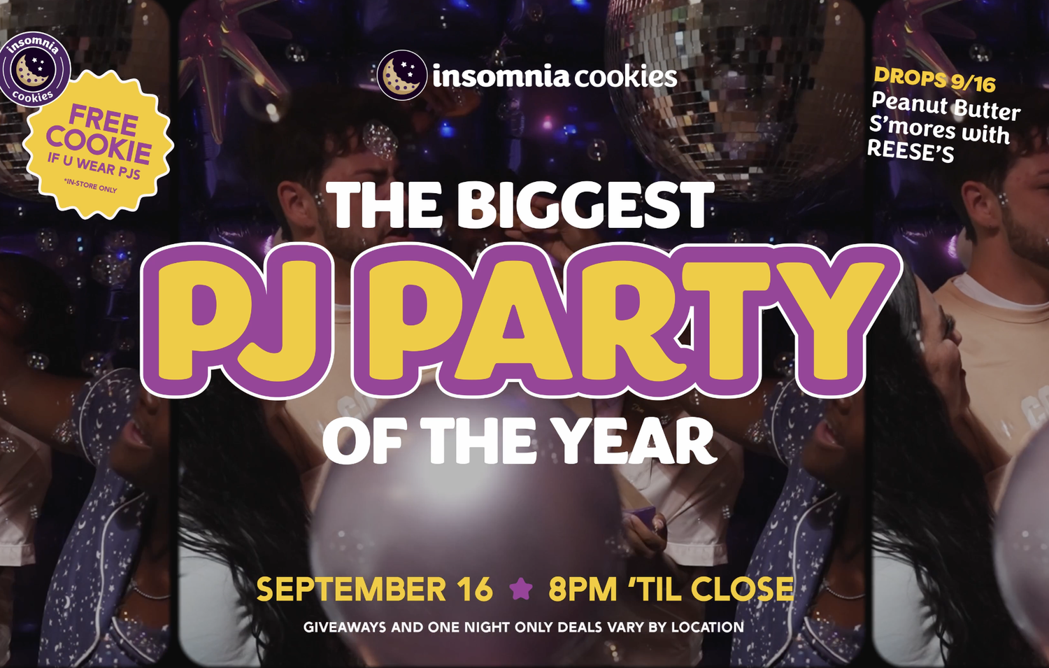 Insomnia Cookies PJ Party