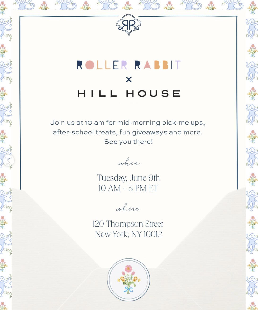 Roller Rabbit x Hill House Launch