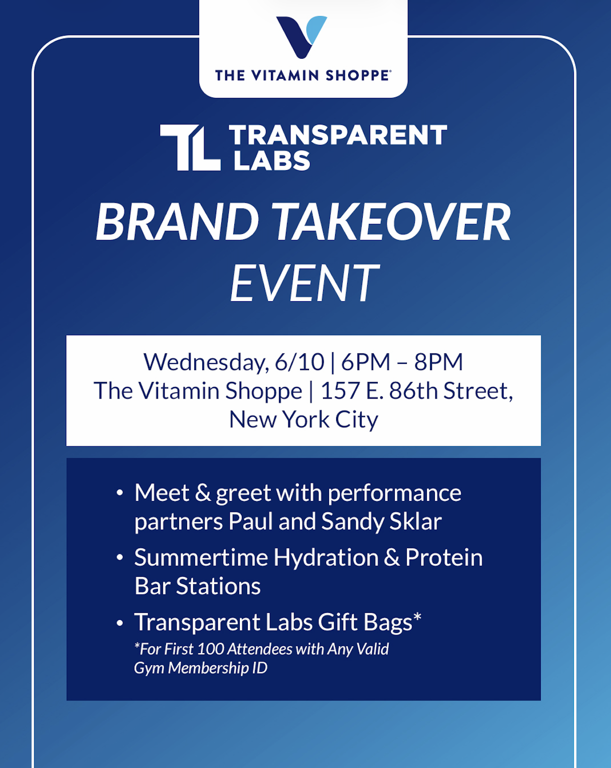 The Vitamin Shoppe x Transparent Labs Brand Takeover Event