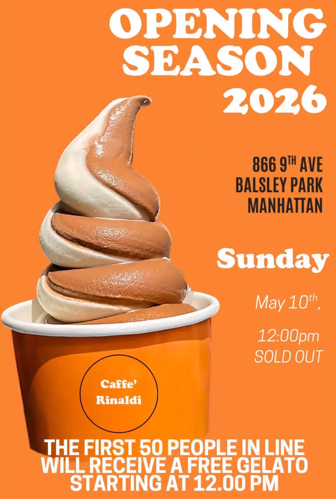 Caffè Rinaldi Season 2026 Pop-Up