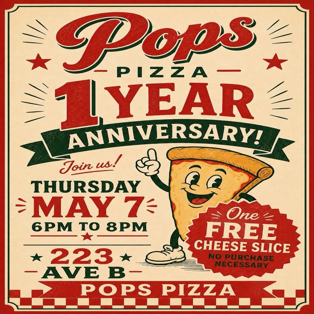 Pops Pizza One Year Anniversary