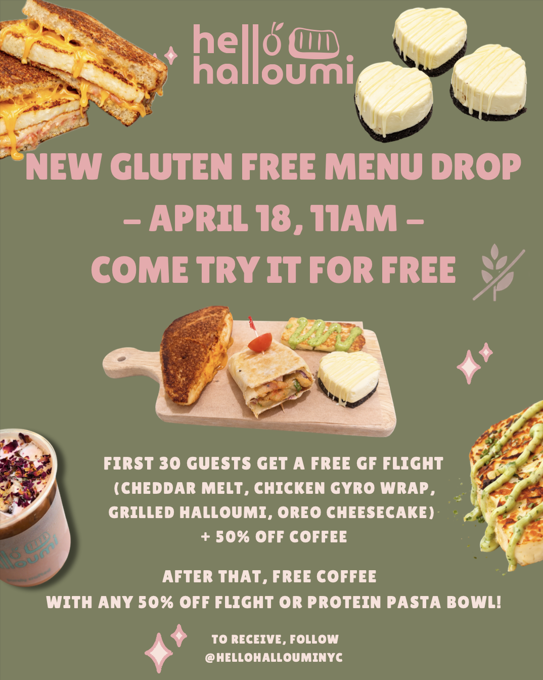 Hello Halloumi Gluten Free Menu Drop