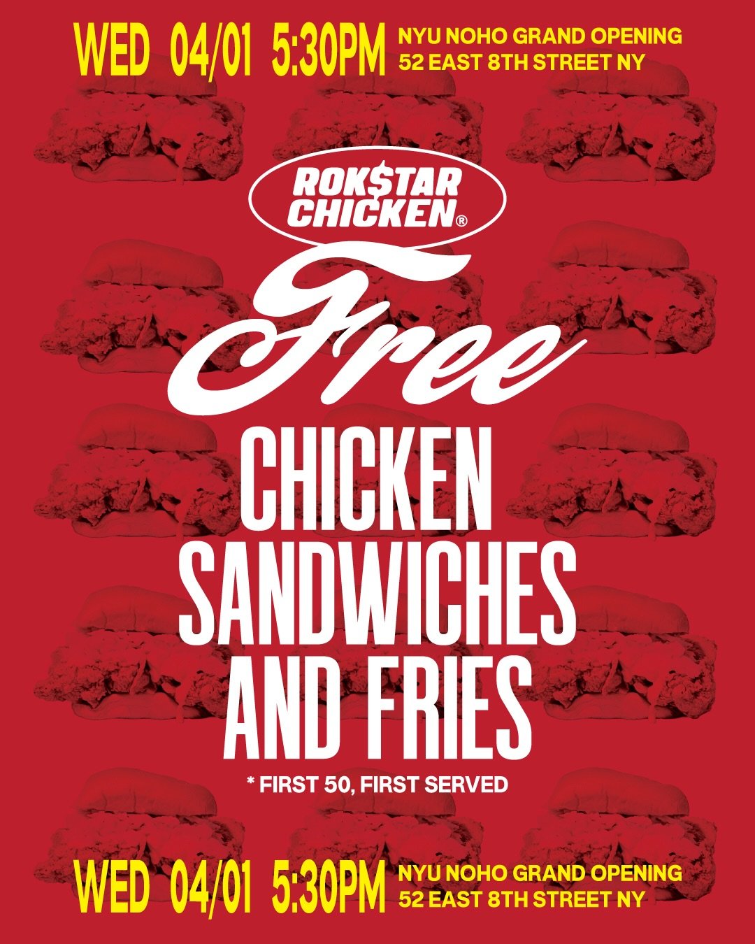 Rokstar Chicken NoHo Grand Opening