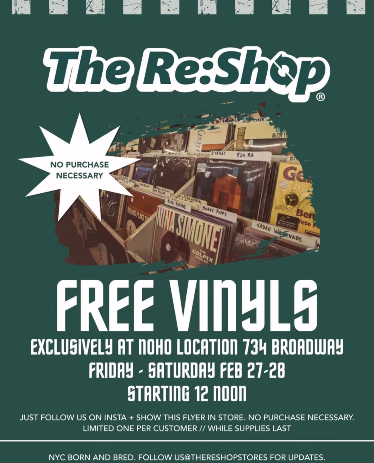 The ReShop Free Vinyl Records