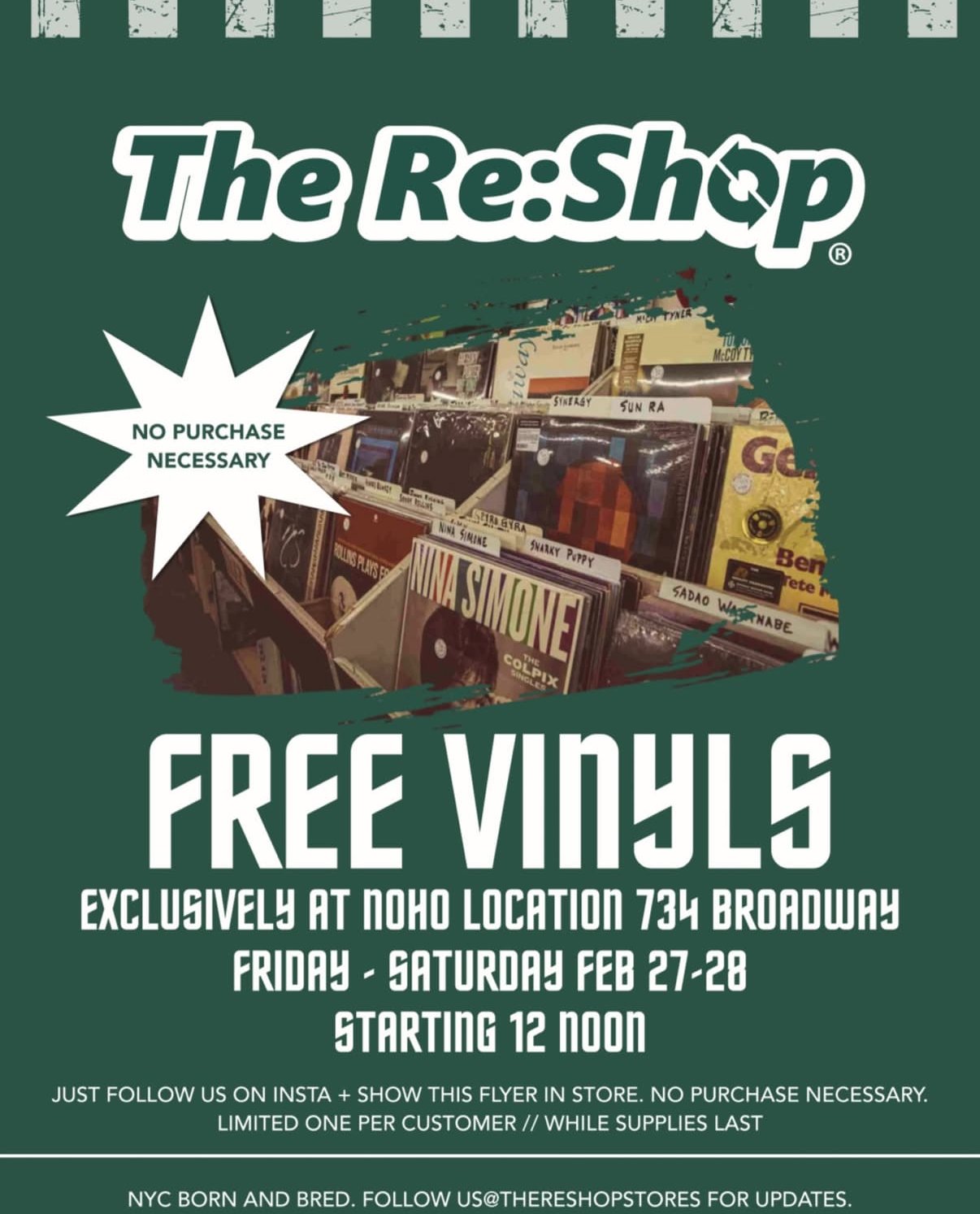 The ReShop Free Vinyl Records