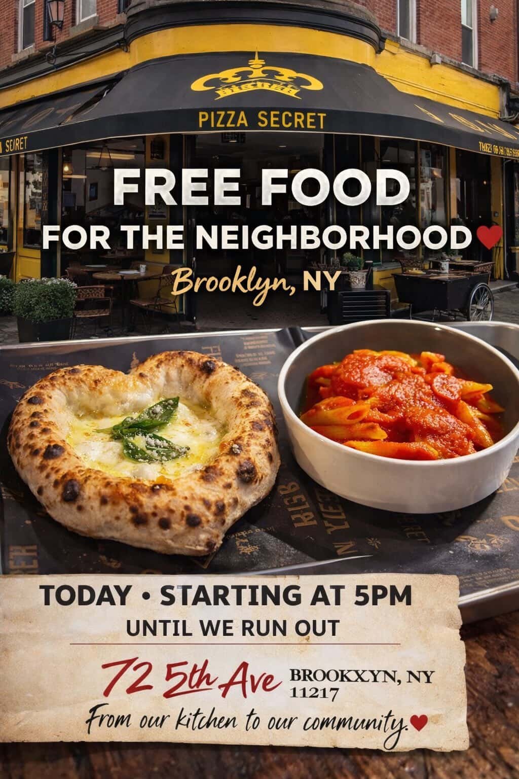 Pizza Secret Neighborhood Free Pizza & Pasta