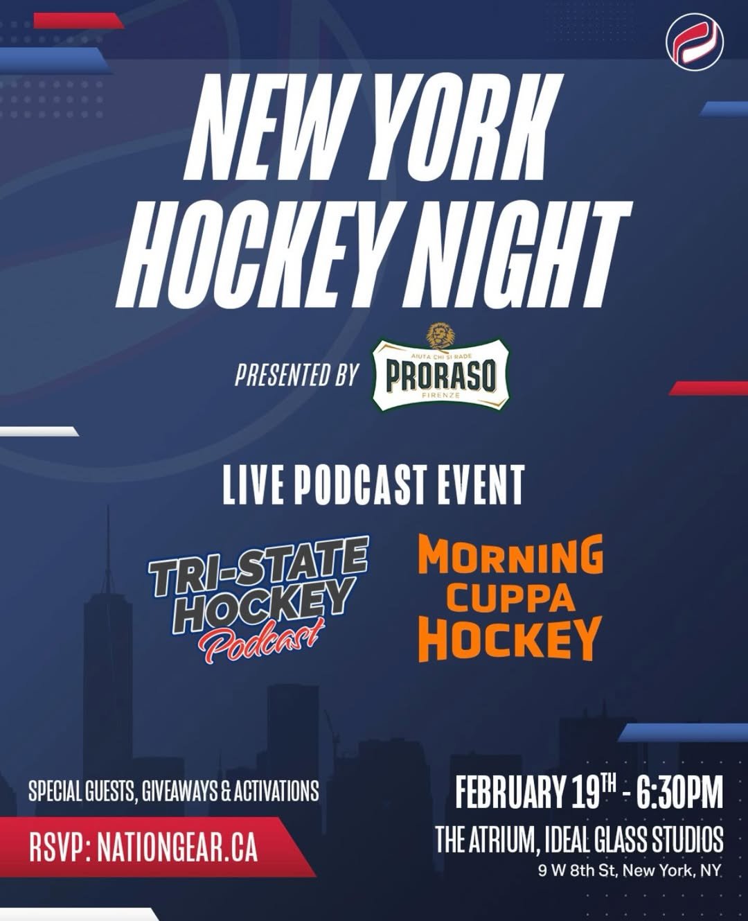 Proraso New York Hockey Night