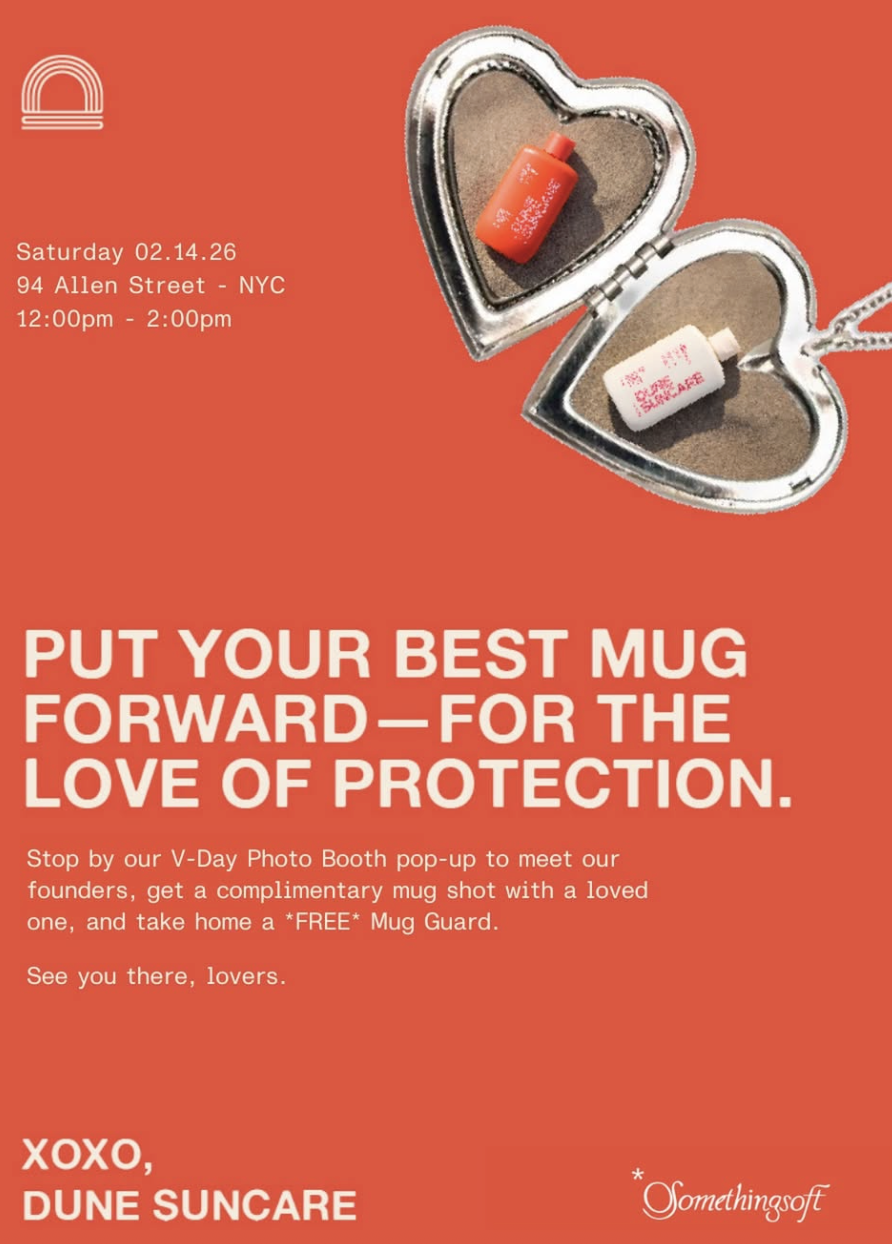 DUNE Suncare V-Day Photo Booth pop-up