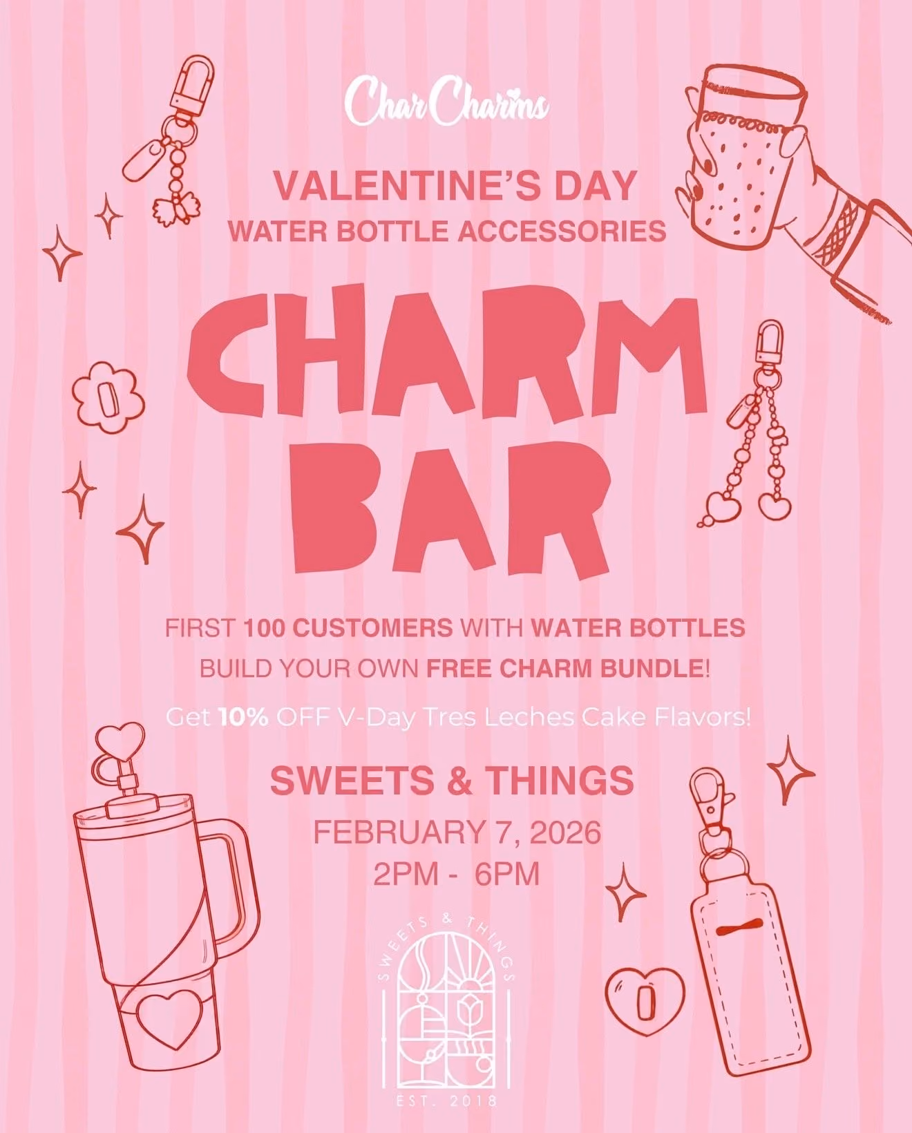 CharCharms x SweetsandThings Valentine's Day Charm Bar