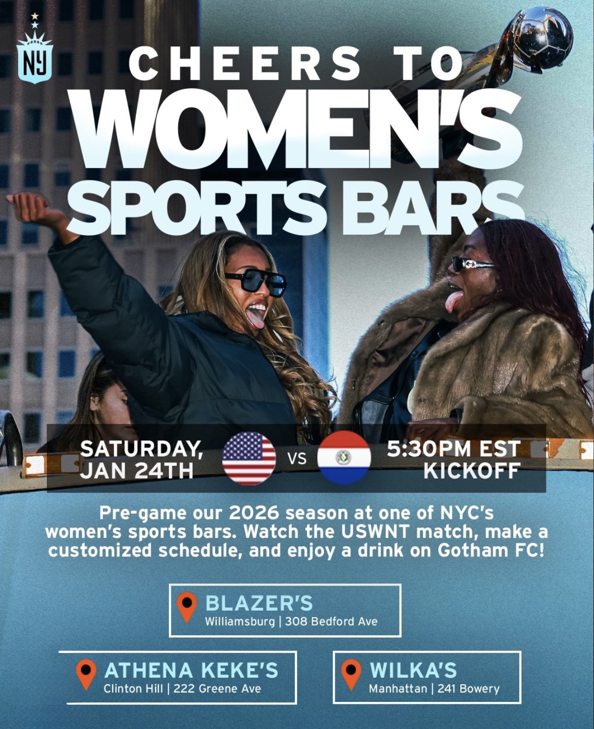 USWNT match at Womens Sports Bars