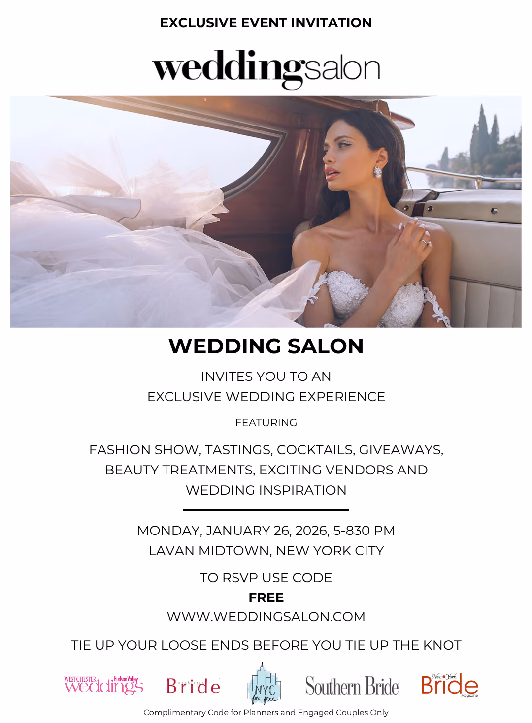 [POSTPONED] Wedding Salon NYC January 26