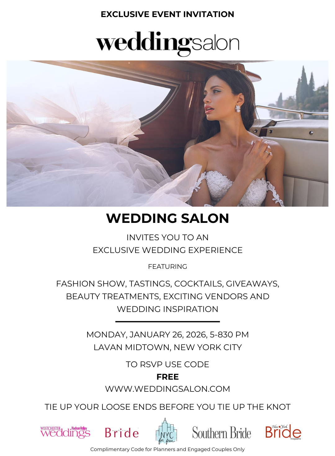 [POSTPONED] Wedding Salon NYC January 26