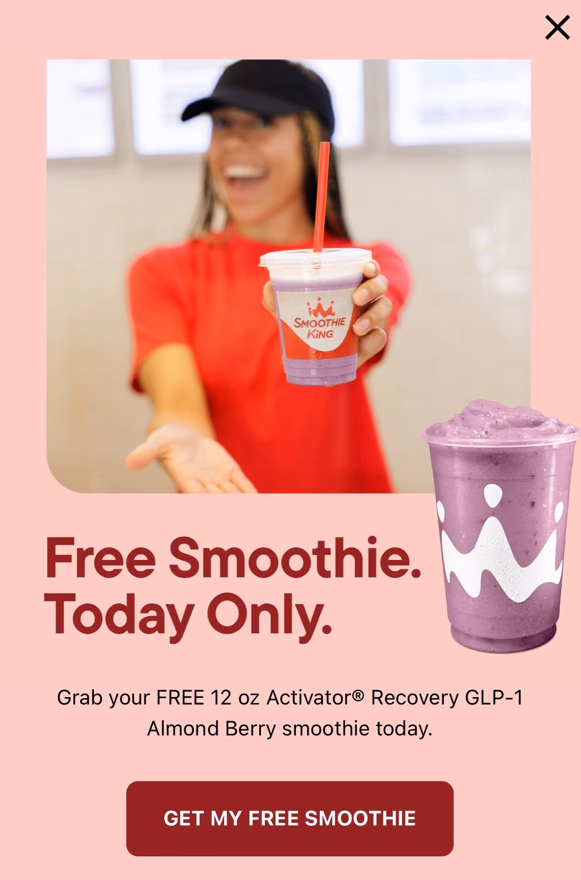 Smoothie King Free Almond Berry Smoothie