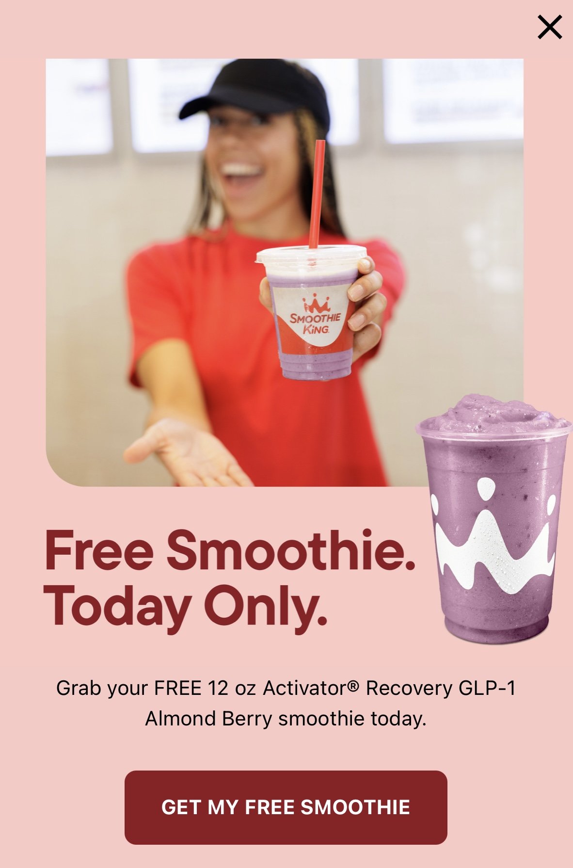 Smoothie King Free Almond Berry Smoothie