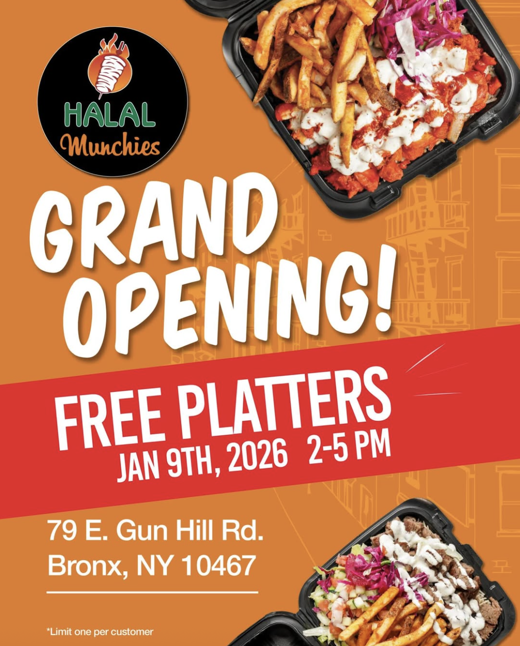 Halal Munchies Bronx Free Platters