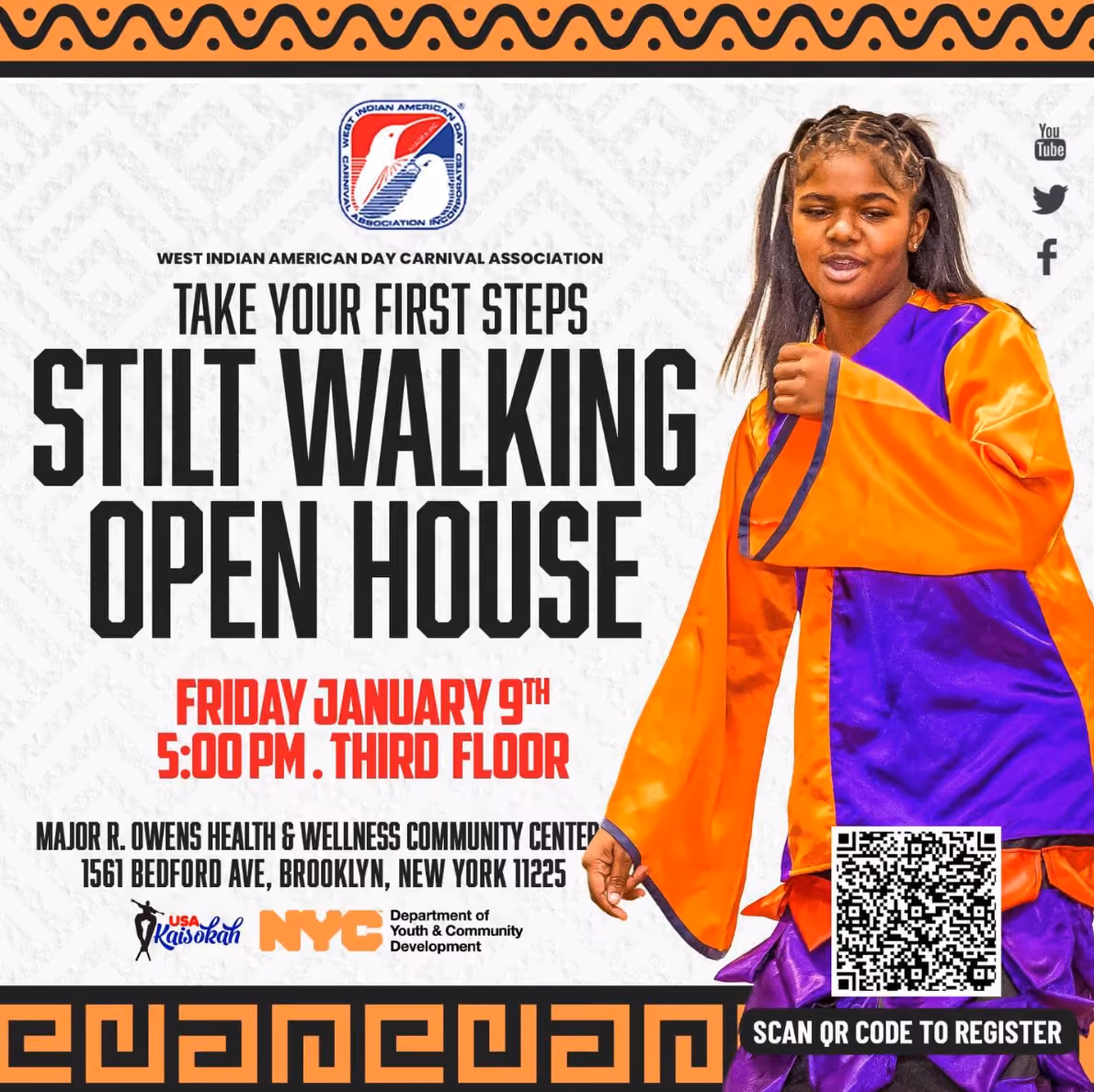 New York Carnival Stilt Walking Open House