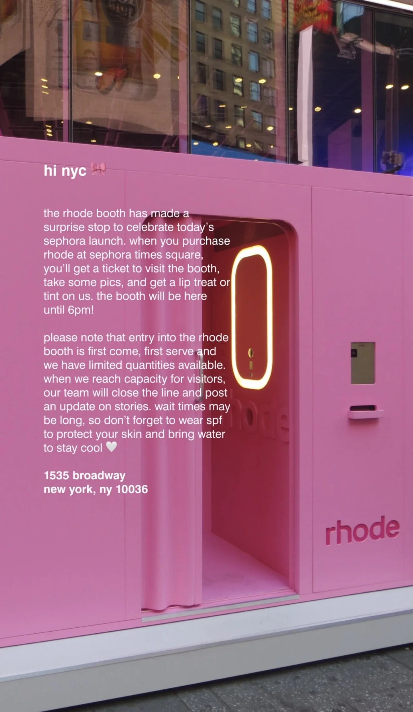 Rhode Booth at Sephora Times Square