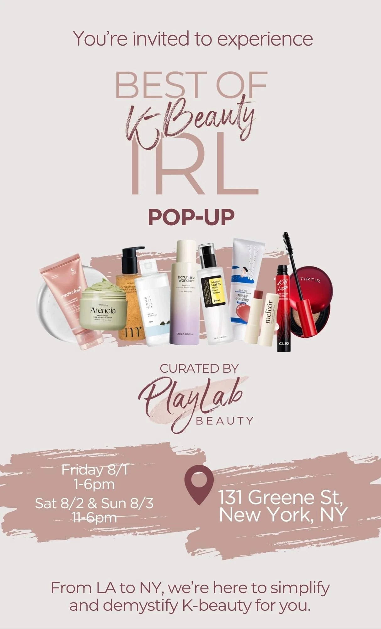The Best of K-Beauty IRL Pop Up by Playlab