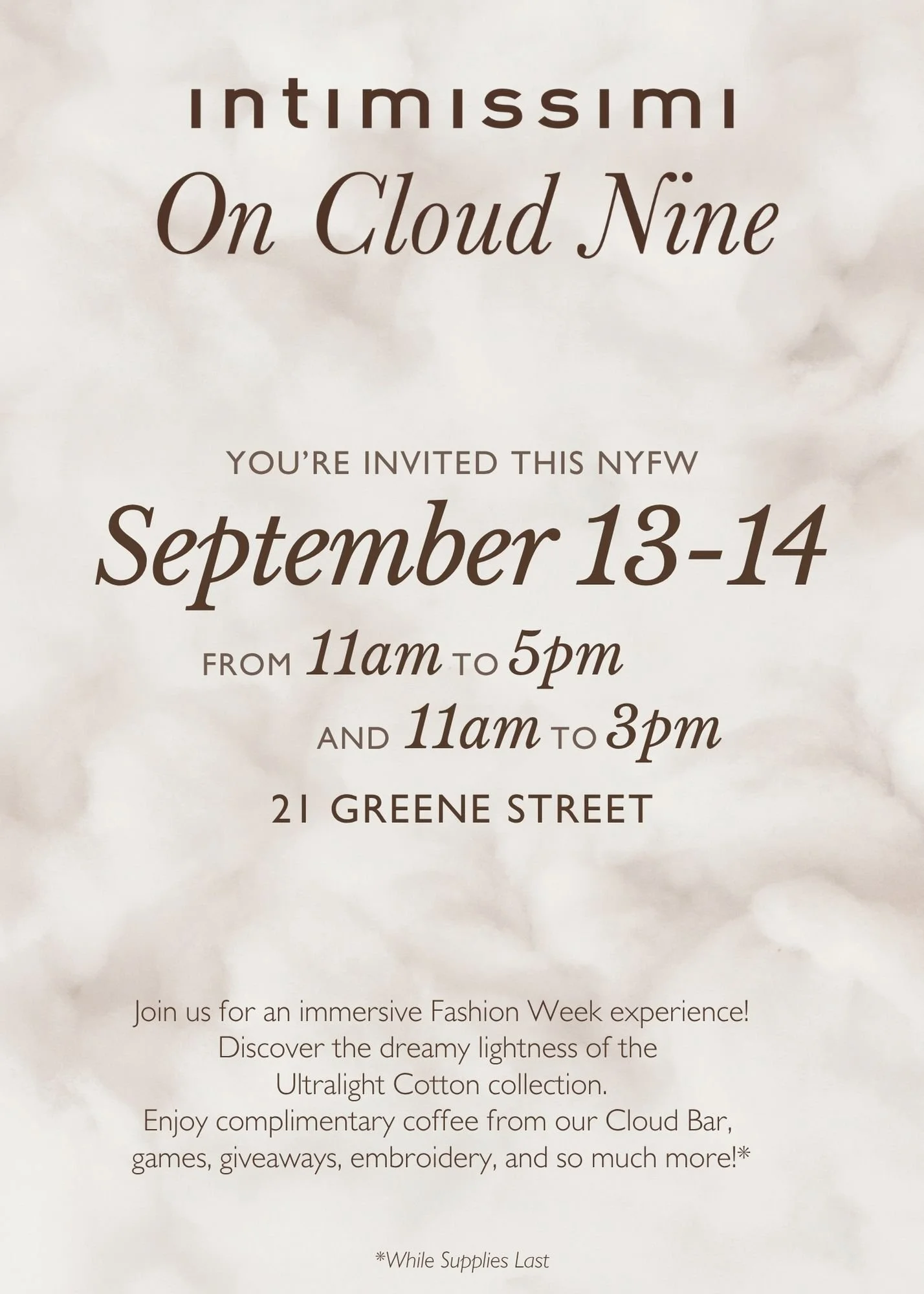intimissimi On Cloud Nine Pop-Up