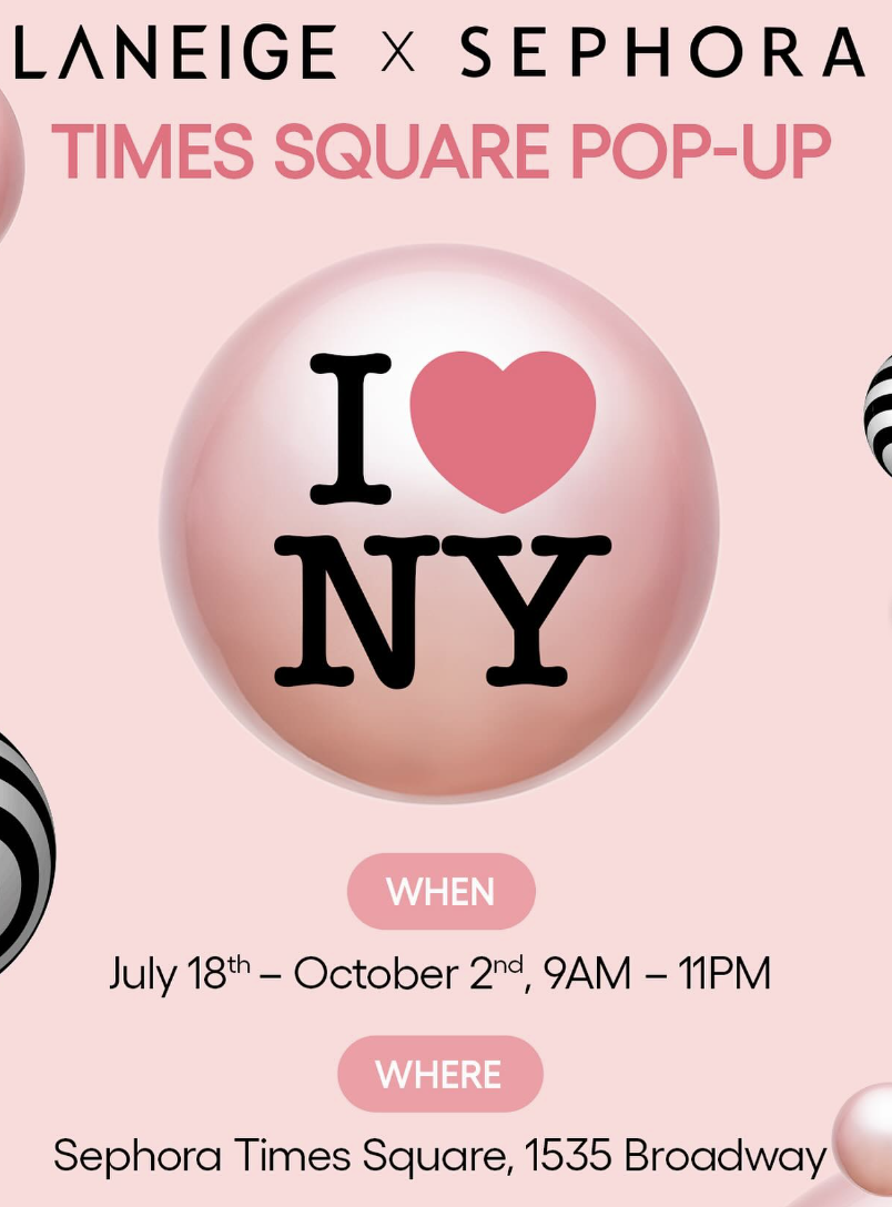 LANEIGE x Sephora Times Square Pop-Up