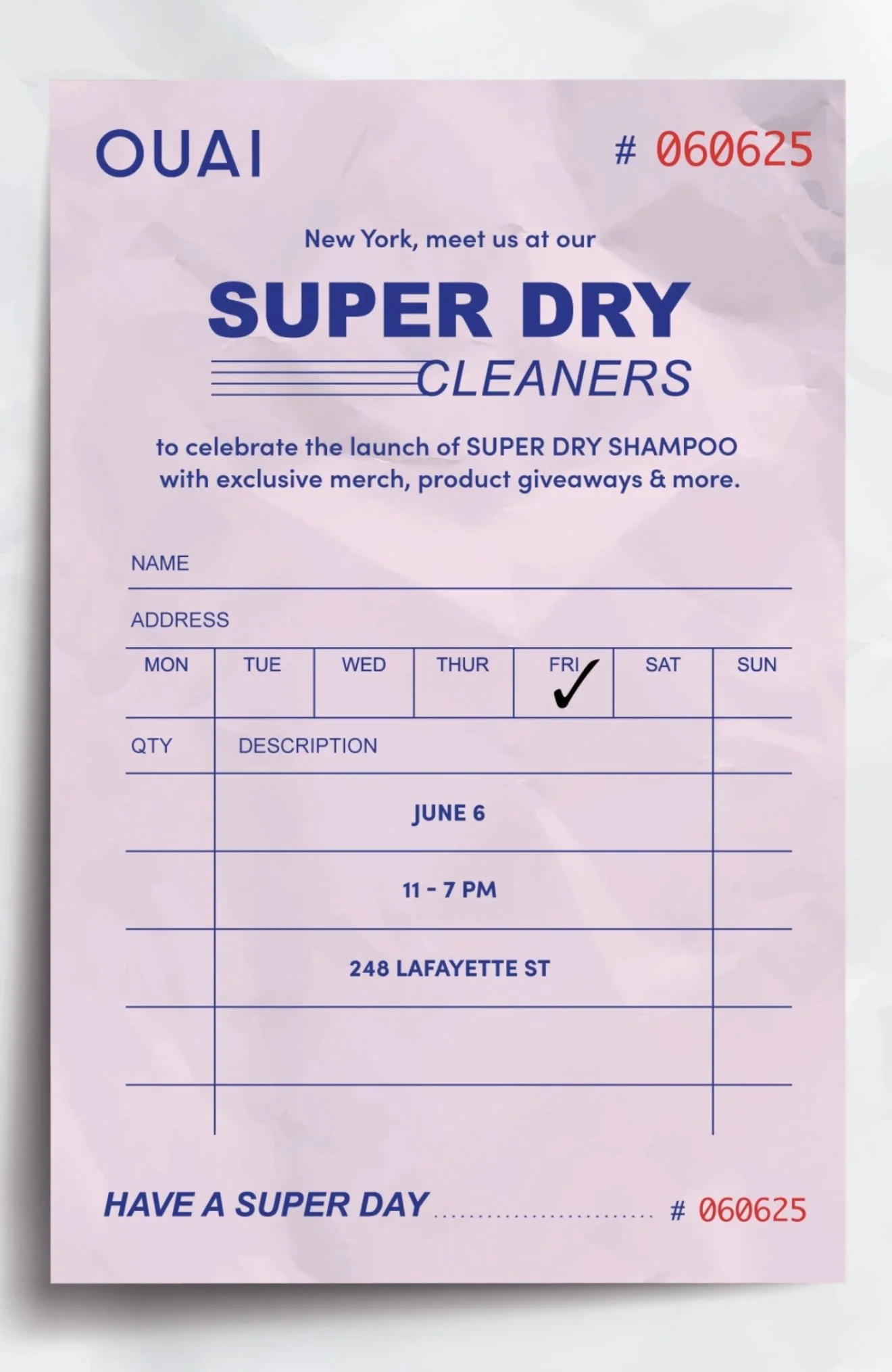 OUAI Super Dry Cleaners