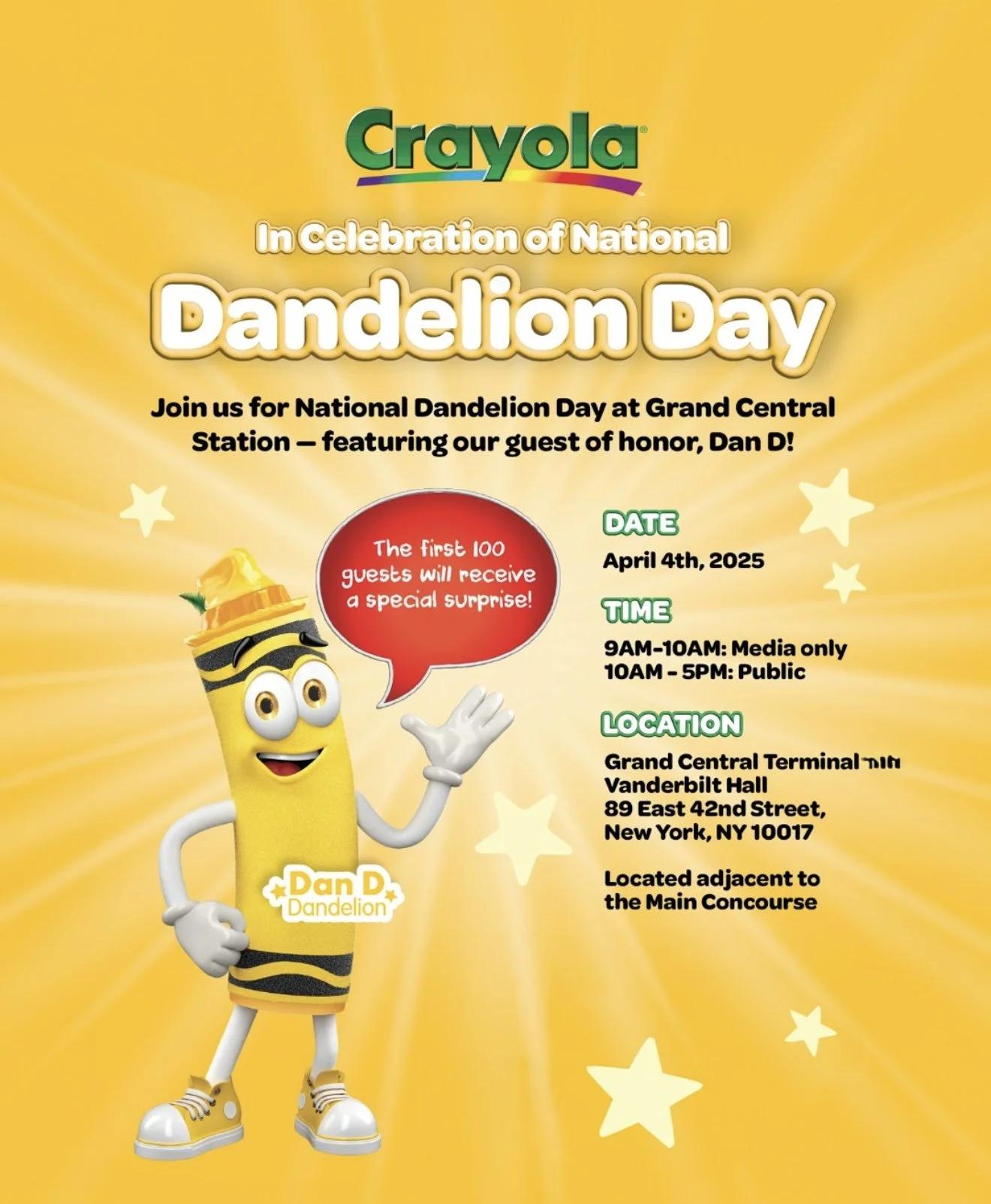 Crayola National Dandelion Day