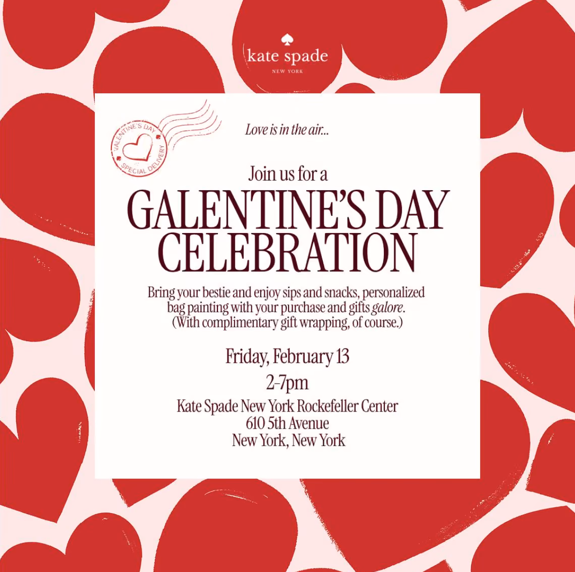 Kate Spade New York Galentine’s Day Celebration