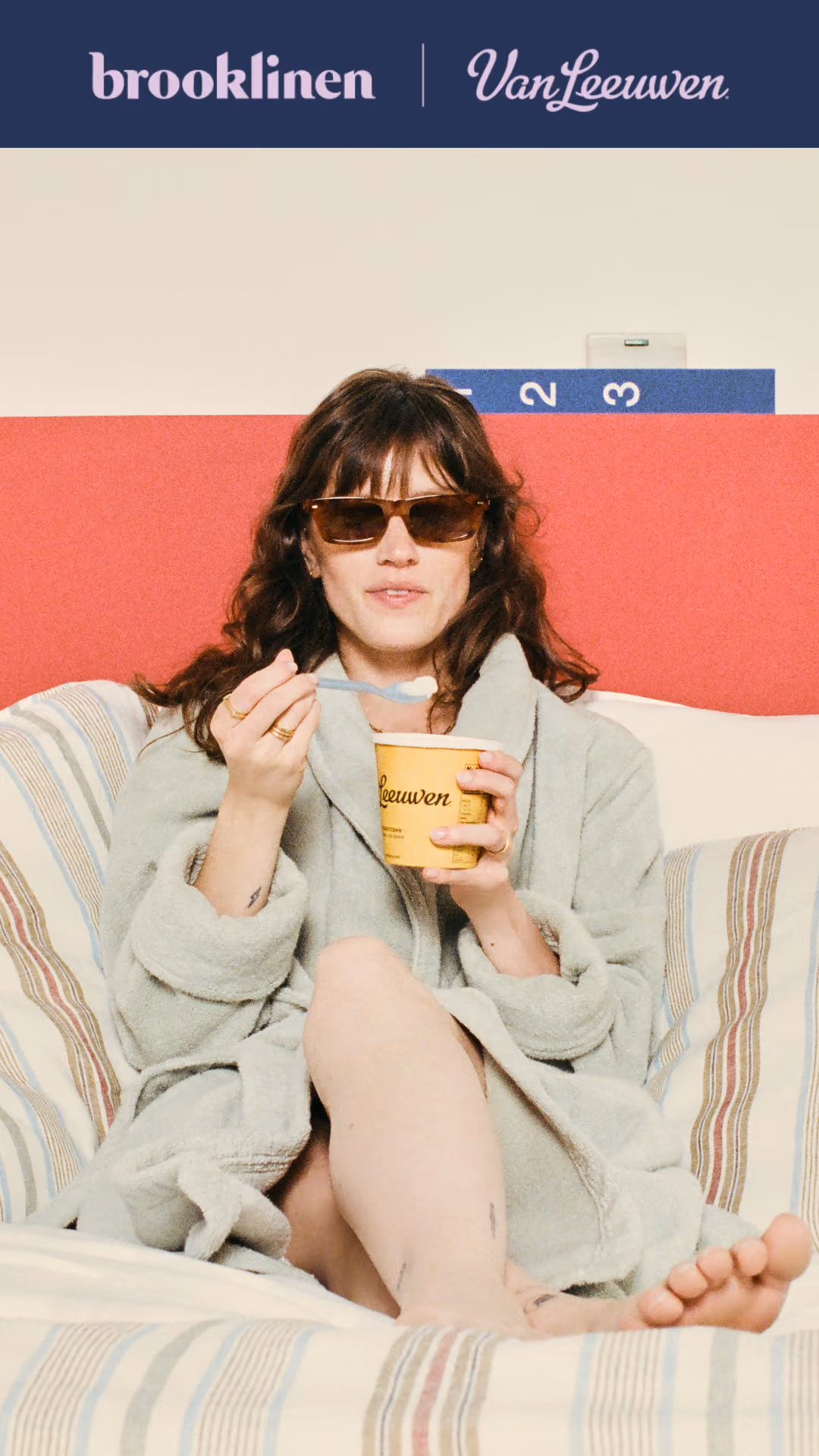 Brooklinen x Van Leeuwen National Ice Cream in Bed Day